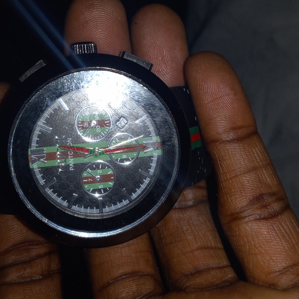 Gucci watch green black and red 316L